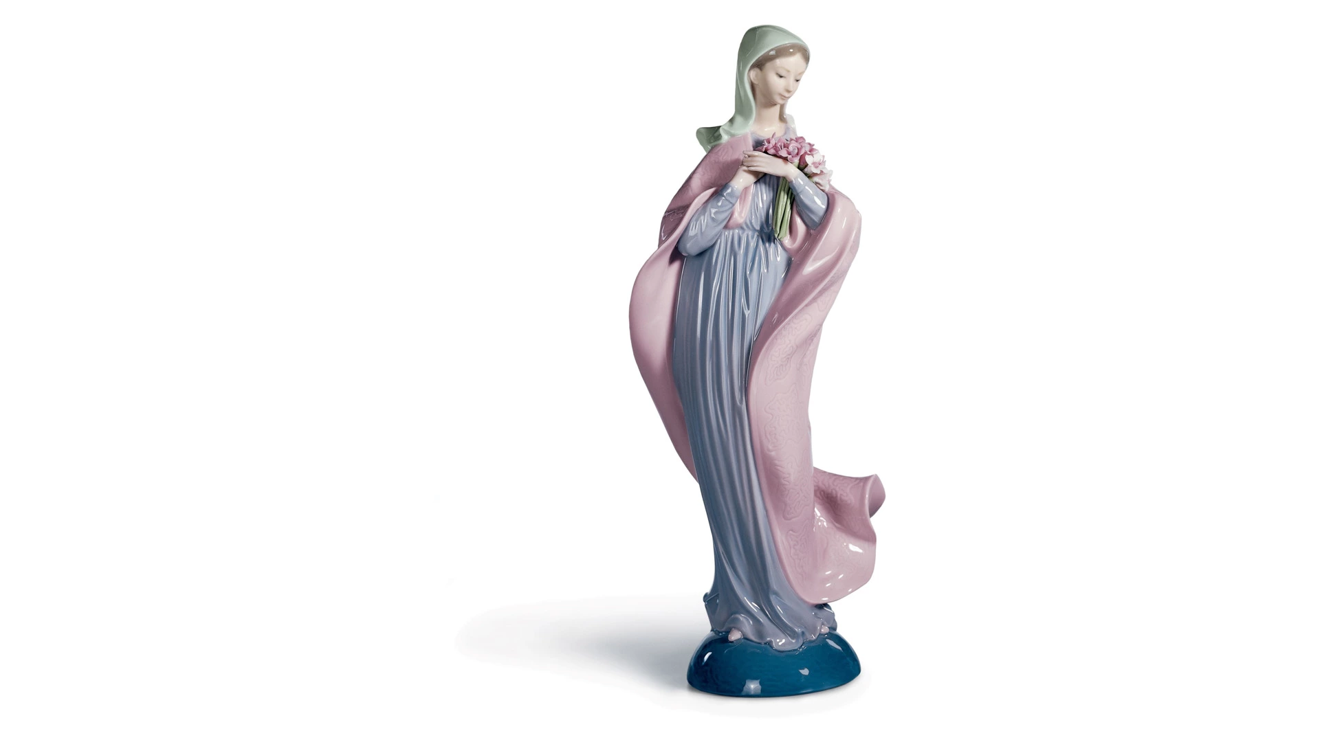 Фигурка Lladro Мадонна с цветами 11х32 см, фарфор