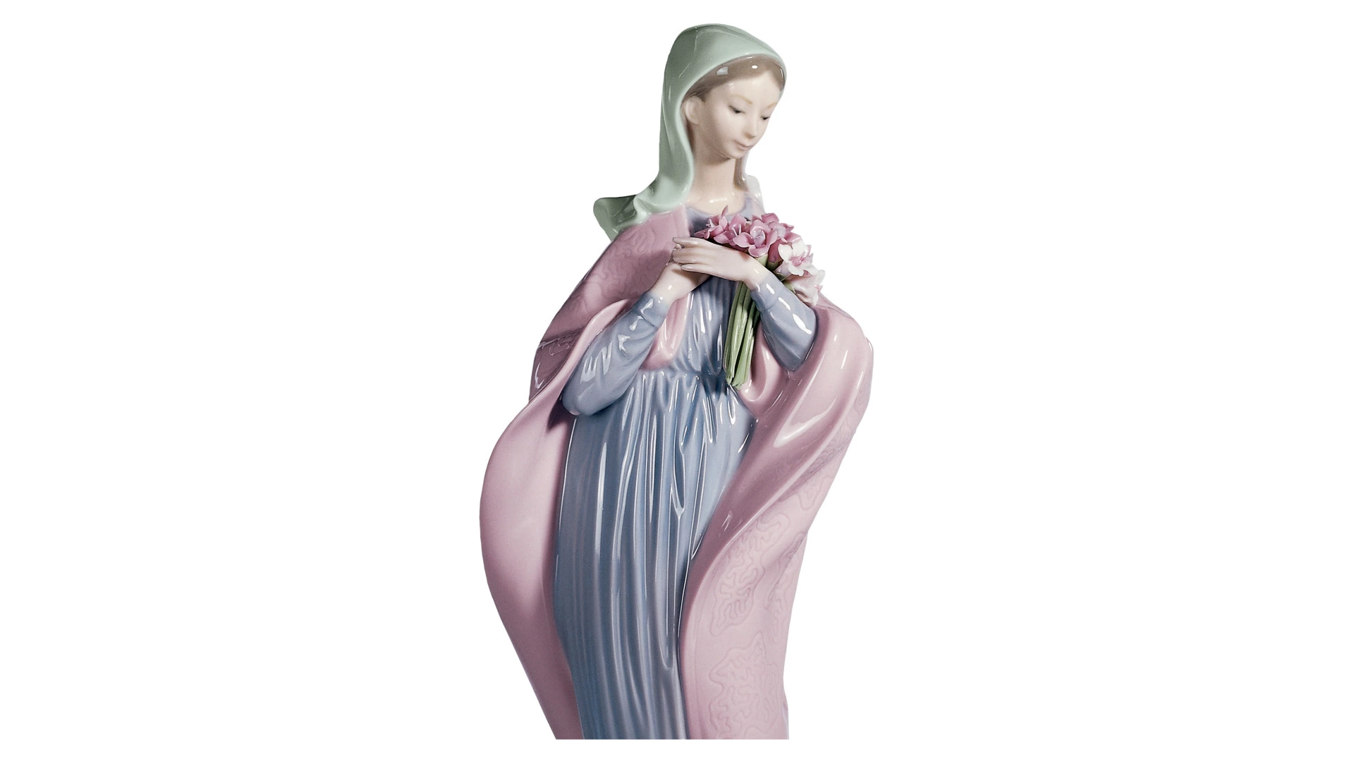 Фигурка Lladro Мадонна с цветами 11х32 см, фарфор