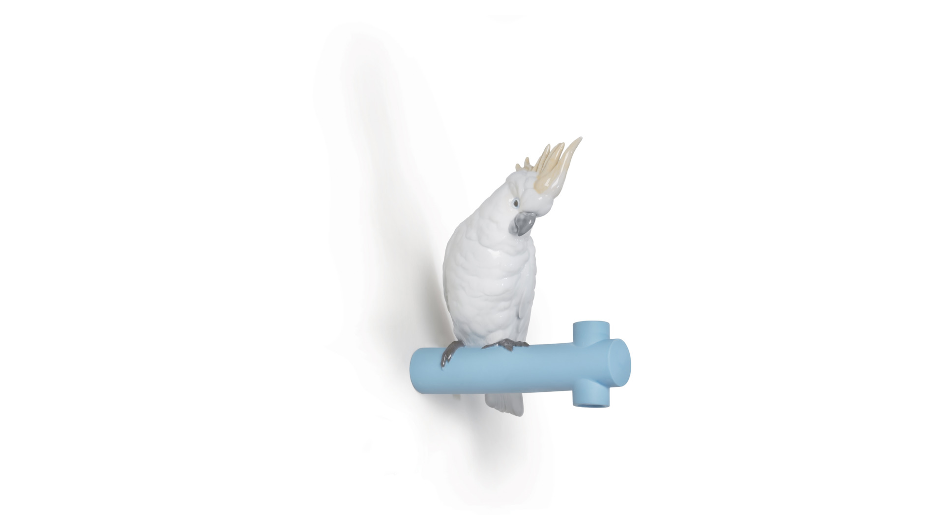 Крючок настенный декоративный Lladro Попугай 15х17 см, фарфор