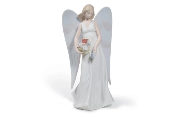 Фигурка верхушка для ели Lladro Снежный ангел 11х22 см, фарфор