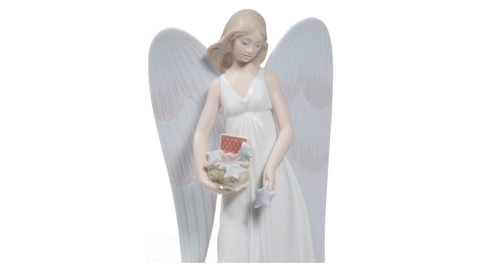 Фигурка верхушка для ели Lladro Снежный ангел 11х22 см, фарфор