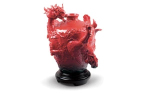 Ваза Lladro Дракон и Феникс 28х32 см, фарфор