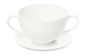 Чашка суповая с блюдцем Dibbern Белый декор 320 мл