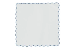 Салфетка сервировочная Truffle Bee Willow linen 43х43 см, лен, бело-голубой