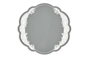 Плейсмат Truffle Bee Willow faux leather 43х45 см, полиэстер, серый, белый, серебряный