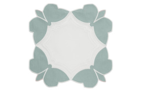 Плейсмат Truffle Bee Butterfly linen 43х43 см, 85% лен, 10% хлопок, 5% шелк, тиффани, белый