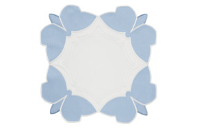 Плейсмат Truffle Bee Butterfly linen 43х43 см, 85% лен, 10% хлопок, 5% шелк, голубой, белый