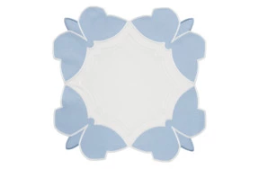 Плейсмат Truffle Bee Butterfly linen 43х43 см, 85% лен, 10% хлопок, 5% шелк, голубой, белый