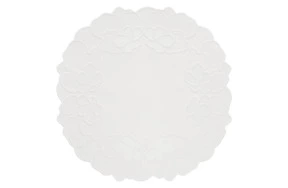 Плейсмат Truffle Bee Amalfi d43 см, 70% лен, 21% хлопок, 9% шелк, белый