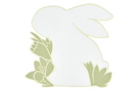 Плейсмат Truffle Bee Easter bunny linen 40х43 см, лен, белый, светло-зеленый