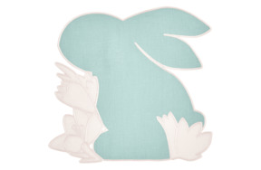Плейсмат Truffle Bee Easter bunny linen 40х43 см, лен, тиффани, бледно-розовый