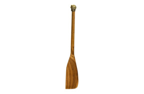 Лопатка деревянная с латунной накладкой узкая Кольчугинский мельхиор Смородина 31 см, дуб, латунь