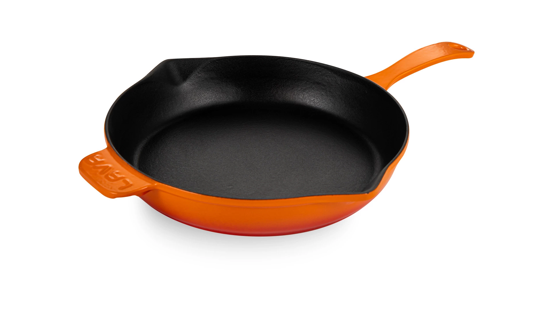 Сковорода LAVA d28 см, 2,3 л, чугун, оранжевая