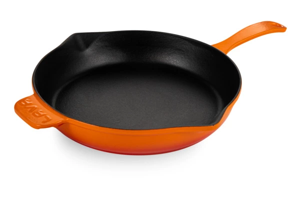 Сковорода LAVA d28 см, 2,3 л, чугун, оранжевая