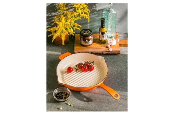 Сковорода-гриль LAVA Edition d28см, 2,16 л, чугун, оранжевый