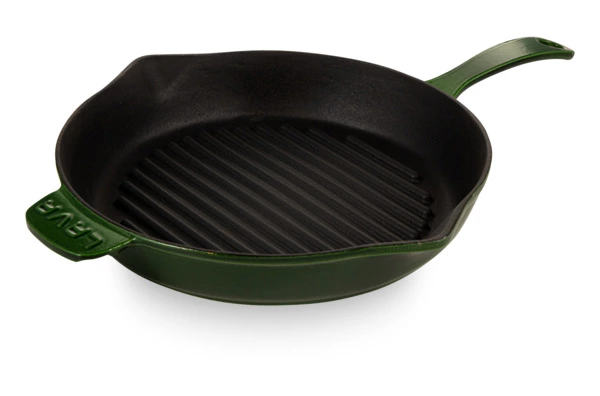 Сковорода-гриль LAVA Premium d28 см, 2,16 л, чугун, зеленая