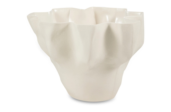 Ваза Levadnaja Ceramics Хиос 12 см, фаянс, белый