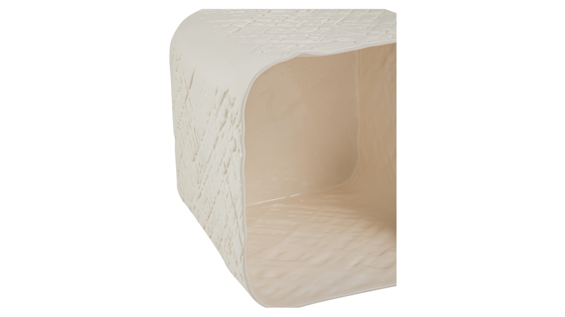 Кашпо Levadnaja Ceramics Куб 18 см, фаянс, белый