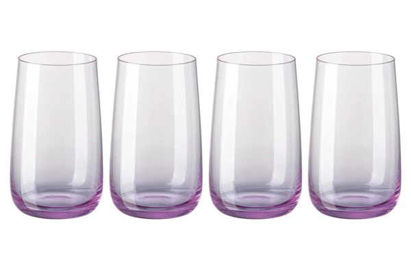Набор бокалов для воды Rosenthal Турандот 400 мл, стекло, розовый, 4 шт