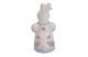 Скульптура Семикаракорская керамика Зайка корзинка 25 см, фаянс, белый