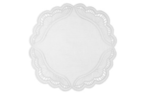 Плейсмат круглый Truffle Bee Oyster d43 см, лен, белый