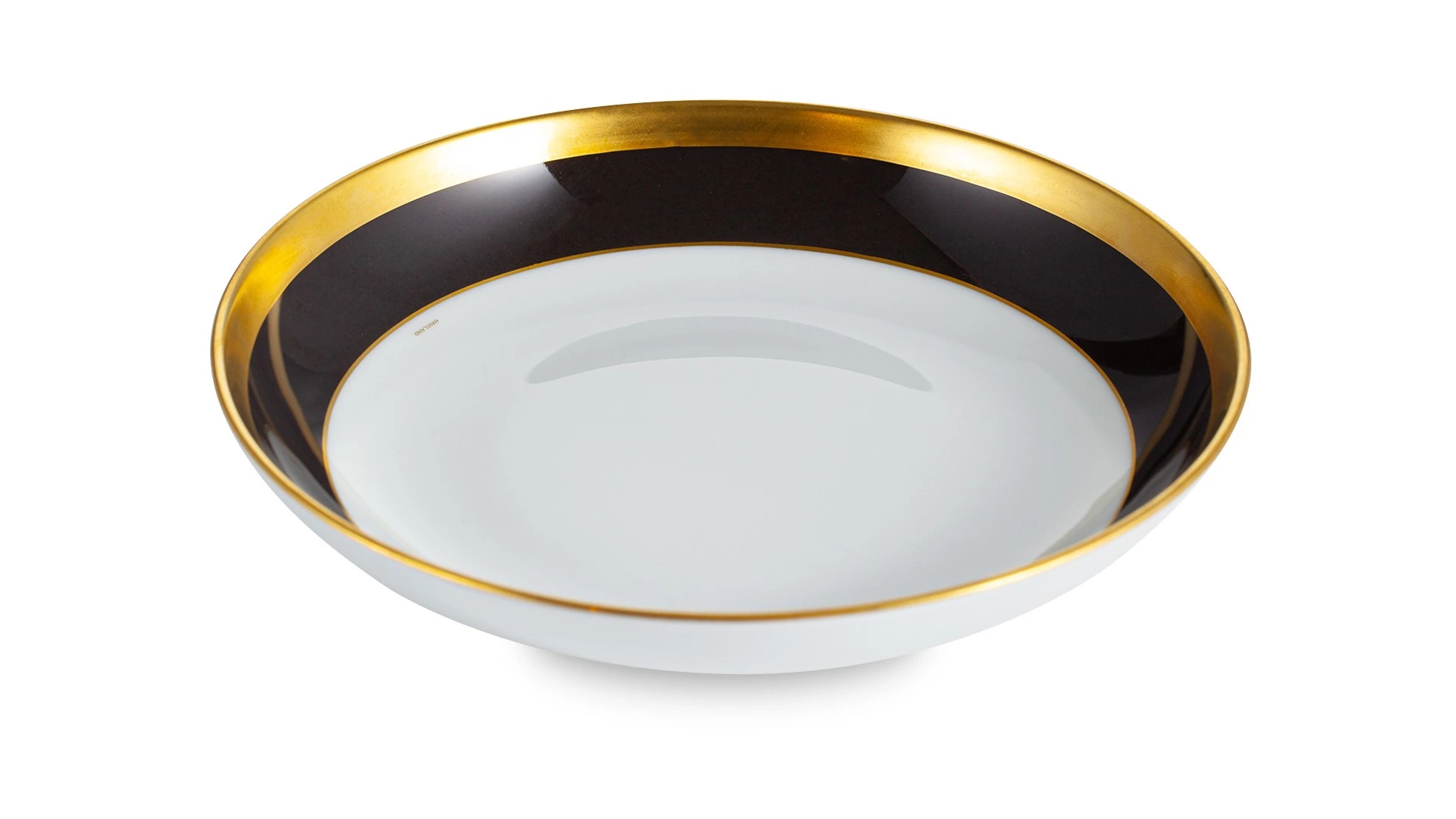 Тарелка суповая Haviland Китайский лак, золотой кант 19 см