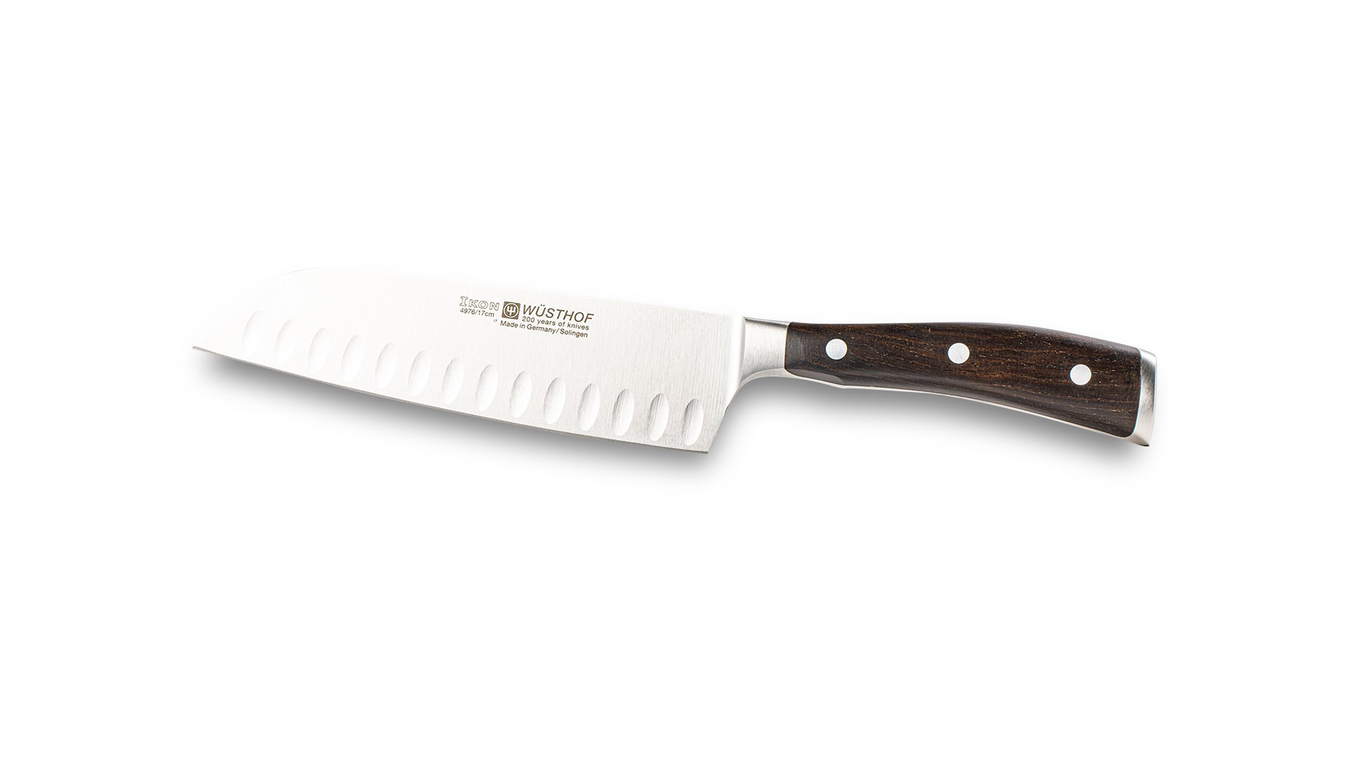 Нож Сантоку с выемками на кромке Wuesthof Icon 17 см, кованая сталь-Sale