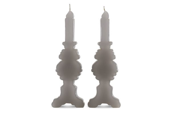 Набор свечей Paul Nagel Барокко 15 см, серый, 2 шт