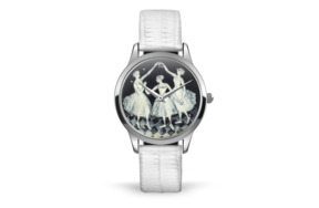 Часы наручные Palekh Watch Балет Воздушный танец балерин, сталь, белый ремешок, художник Лукина, п/к