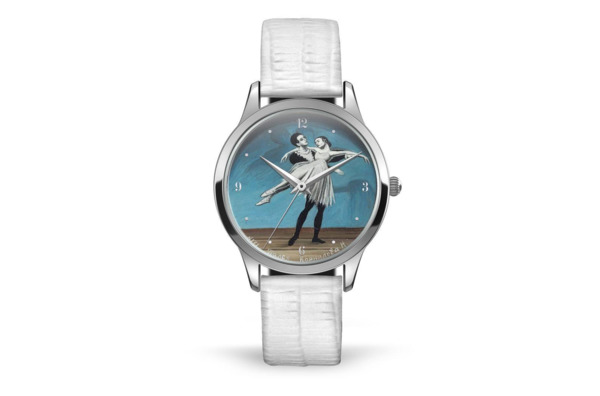 Часы наручные Palekh Watch Балет Жизель Сцена №1, сталь, белый ремешок, художник Корнилова, п/к