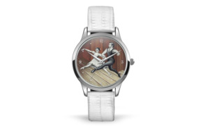 Часы наручные Palekh Watch Балет Жизель Сцена №3, сталь, белый ремешок, художник Корнилова, п/к