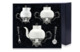 Набор чайный в футляре АргентА Серебро и Фарфор Симфония 702,6 г, 5 предметов, серебро 925
