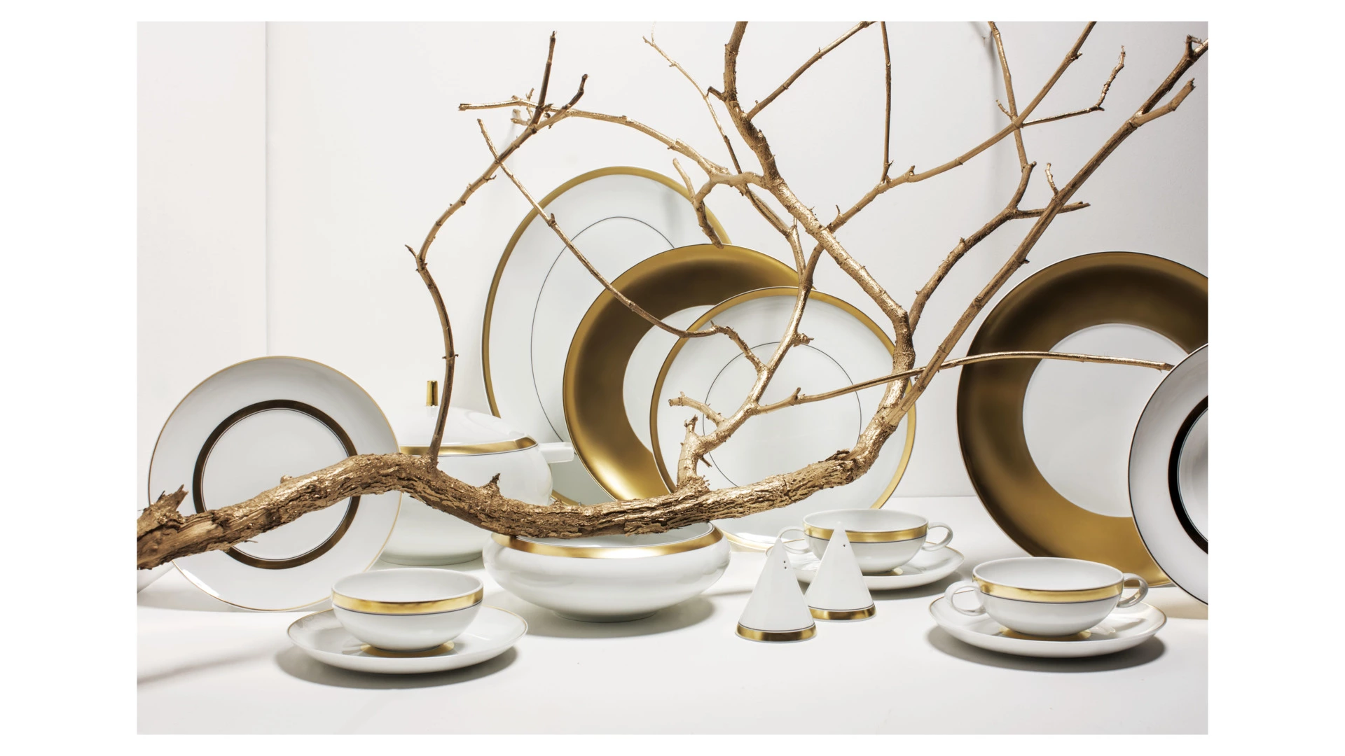 Салатник индивидуальный Vista Alegre Домо Золотой 16 см, фарфор