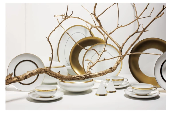 Салатник индивидуальный Vista Alegre Домо Золотой 16 см, фарфор