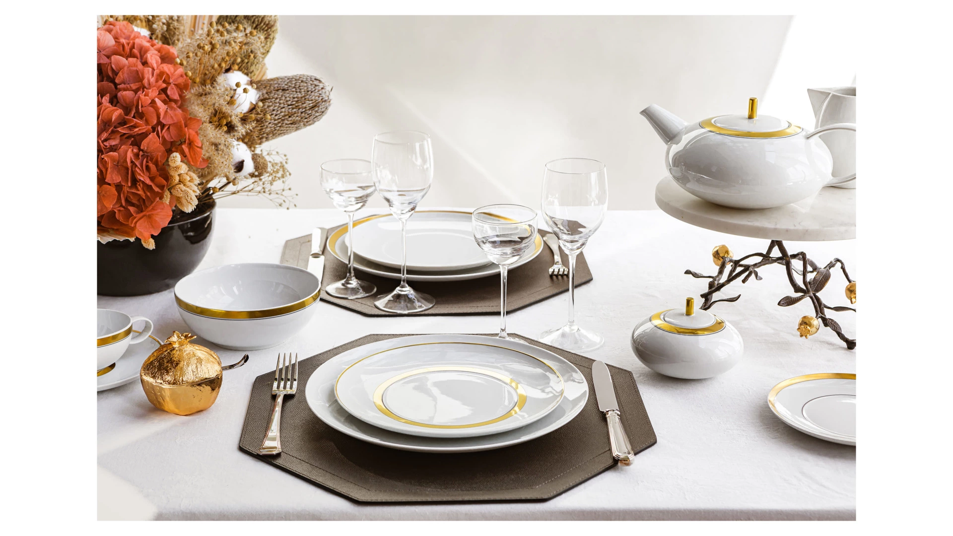 Салатник индивидуальный Vista Alegre Домо Золотой 16 см, фарфор