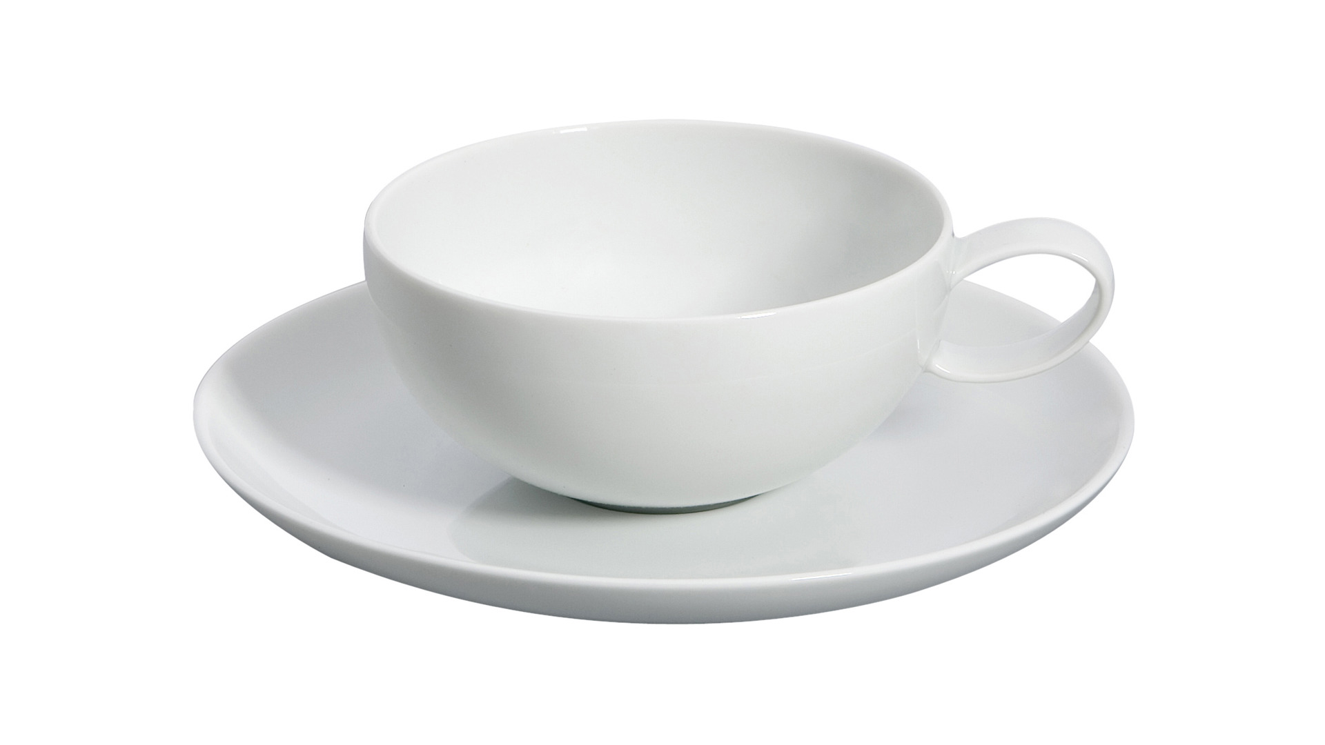 Чашка чайная с блюдцем Vista Alegre Домо Белый 400 мл, фарфор