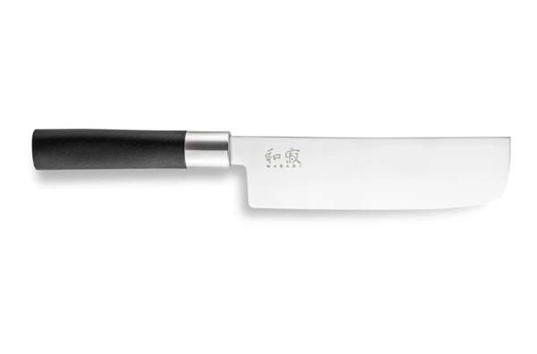 Нож кухонный Накири KAI Васаби 16,5 см, сталь, ручка пластик