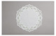 Салфетка сервировочная Венизное кружево Лаванда d40 см, лен, белый