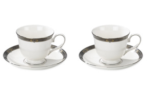Набор чашек чайно-кофейных с блюдцами Lenox  Классические ценности 180 мл, 2 шт