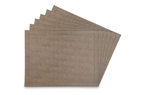 Набор салфеток подстановочных прямоугольных GioBagnara Морис 42х32 см,  6 шт, титан