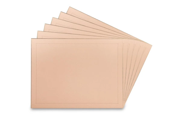 Набор салфеток подстановочных прямоугольных GioBagnara Морис 42х32 см, 6 шт, светло-розовый