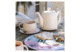 Чашка чайная с блюдцем Degrenne Cafeterie EMPILEO 390 мл, керамика, розовая