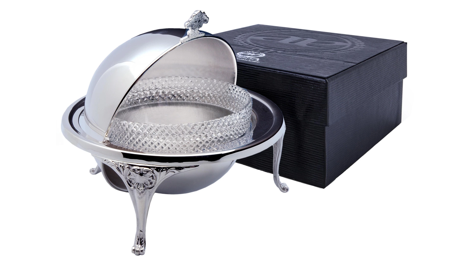 Икорница в футляре АргентА Classic Богема 211,86 г, серебро 925