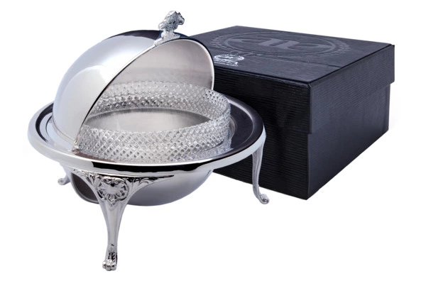 Икорница в футляре АргентА Classic Богема 211,86 г, серебро 925