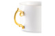 Чашка чайная c блюдцем L’Objet Эгейская 230 мл, золотой декор, фарфор