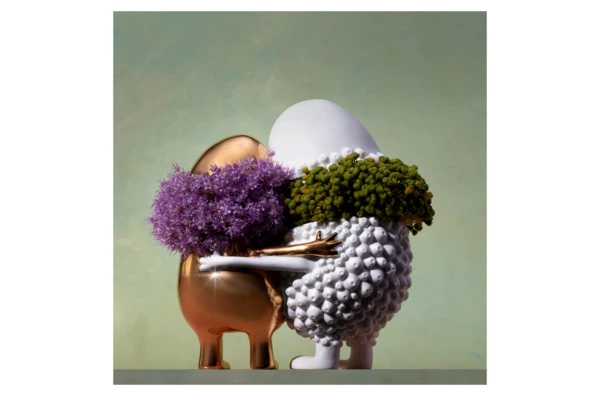 Мелочница L’Objet Хаас 18х11х19 см, белая, золотая, фарфор, п/к