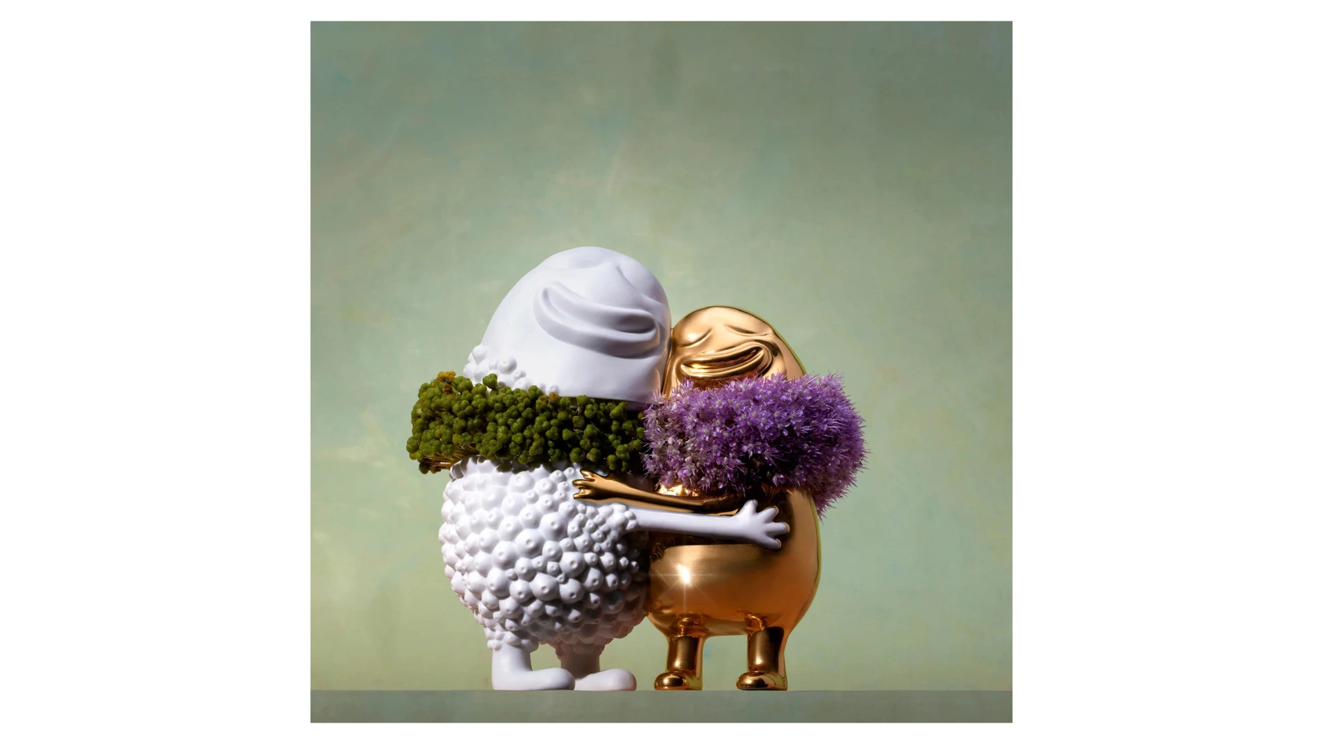 Мелочница L’Objet Хаас 18х11х19 см, белая, золотая, фарфор, п/к