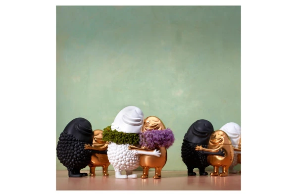 Мелочница L’Objet Хаас 18х11х19 см, белая, золотая, фарфор, п/к