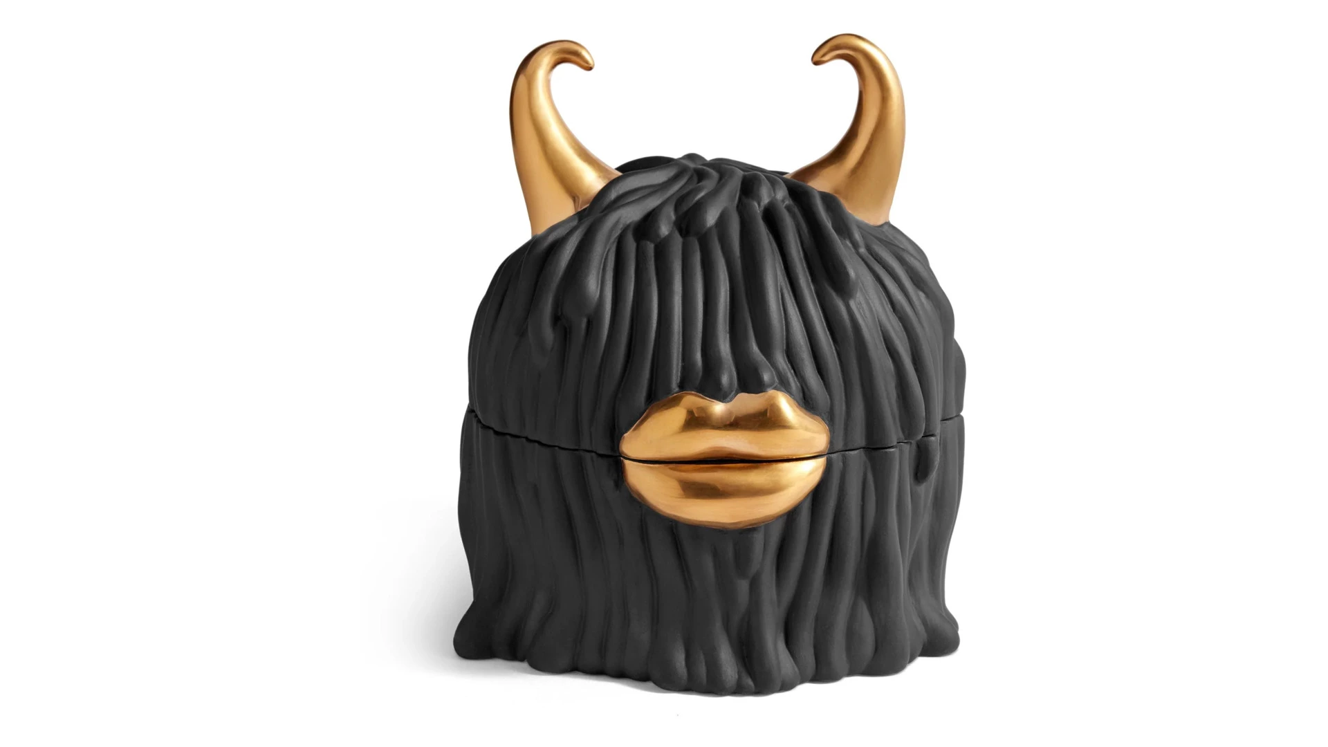 Набор тарелок в подставке с крышкой L’Objet Хаас 11 см, 5 предметов, черный, фарфор, п/к