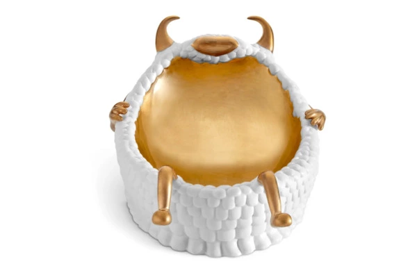 Чаша для закусок L’Objet Хаас 20х15х11 см, белая, фарфор, п/к